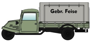 NPE Modellbau NA88026 - H0 Goliath GD 750 Pritsche/Plane Heise
